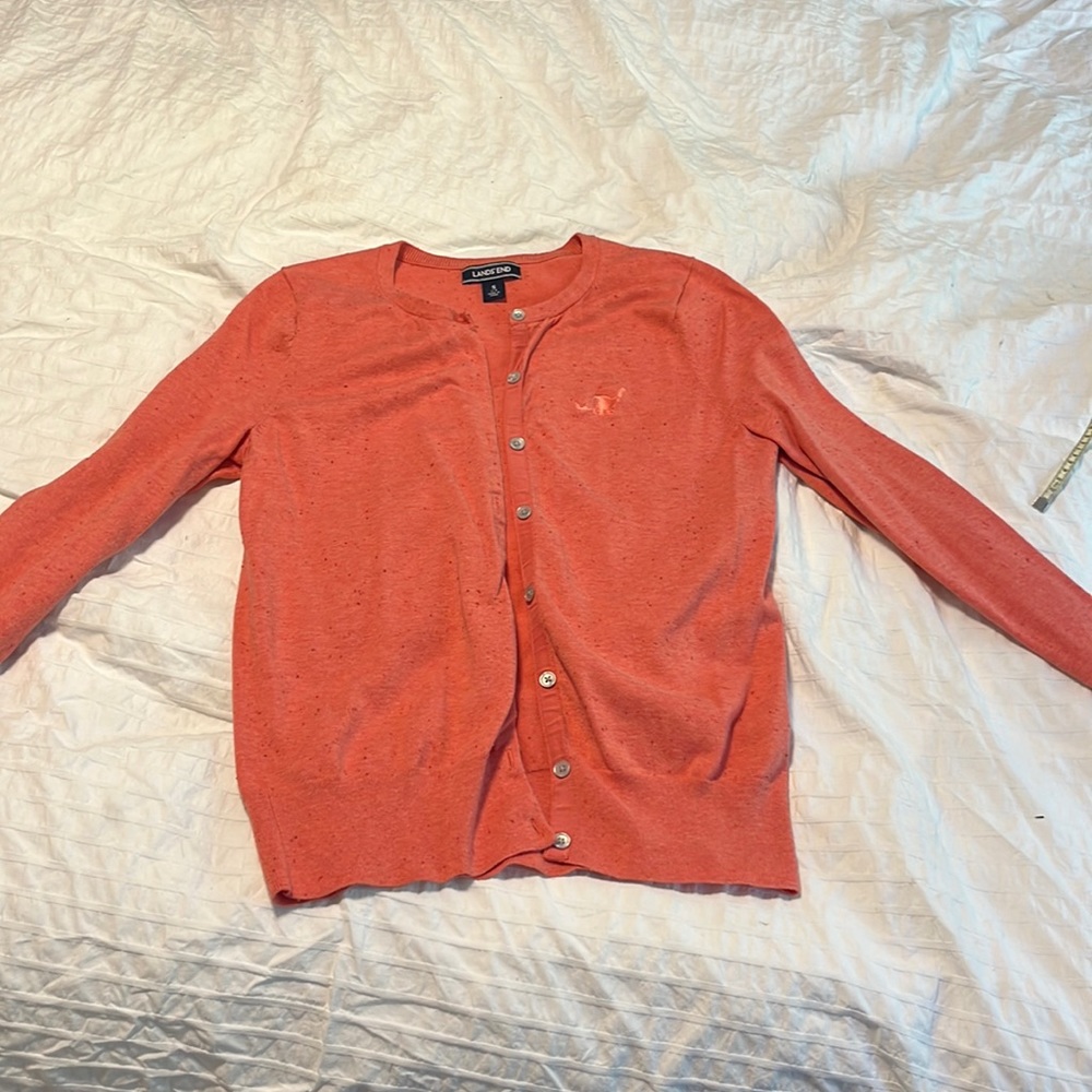 Cute lands end dinosaur cardigan!